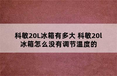 科敏20L冰箱有多大 科敏20l冰箱怎么没有调节温度的